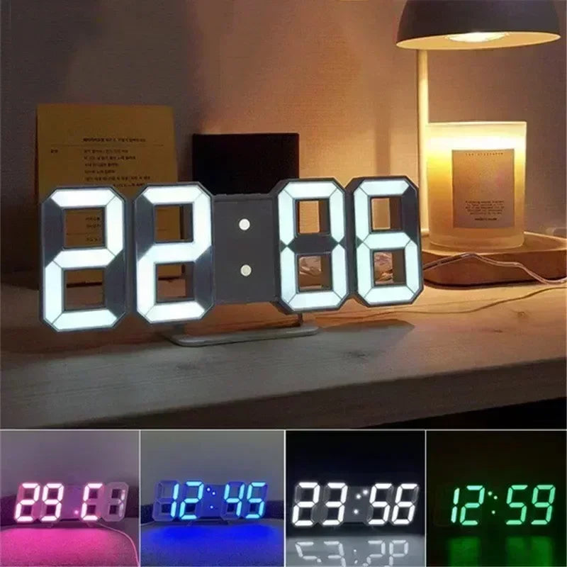 Relógio 3D Digital Home Glow